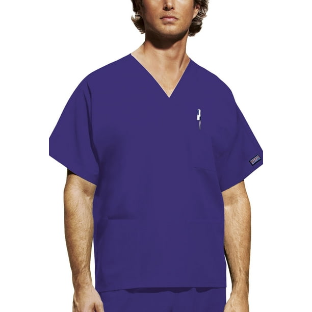 Cherokee Pro Flexibls V-Neck Nursing Scrub/ Uniform Top In Grape
